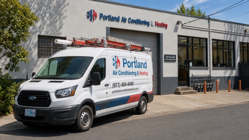 Portland Air Conditioning & Heating service van